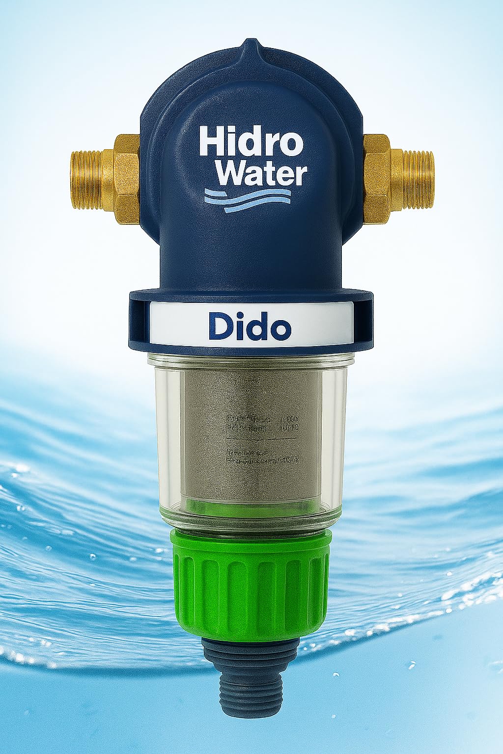 Hidro Water - Filtro Autolimpiante DIDO PLATA 50 Micras con Cartucho Antibacterias – Filtración Agua Potable Doméstica – Combate Legionela – Protección contra Impurezas – 3/4" a 2" (1 1/4")
