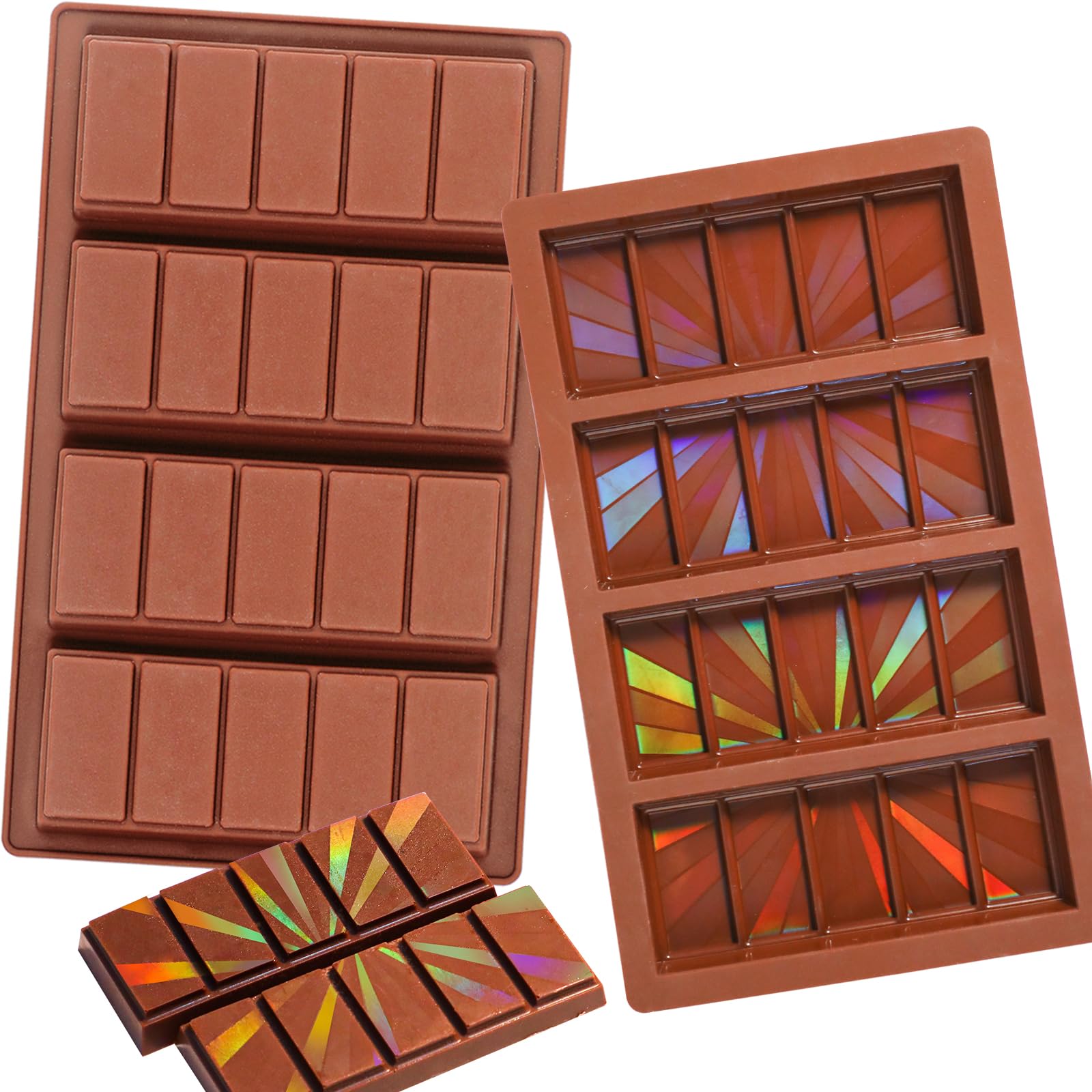 Webake Holograficzna forma silikonowa do czekolady, 2 sztuki, hologram, forma silikonowa