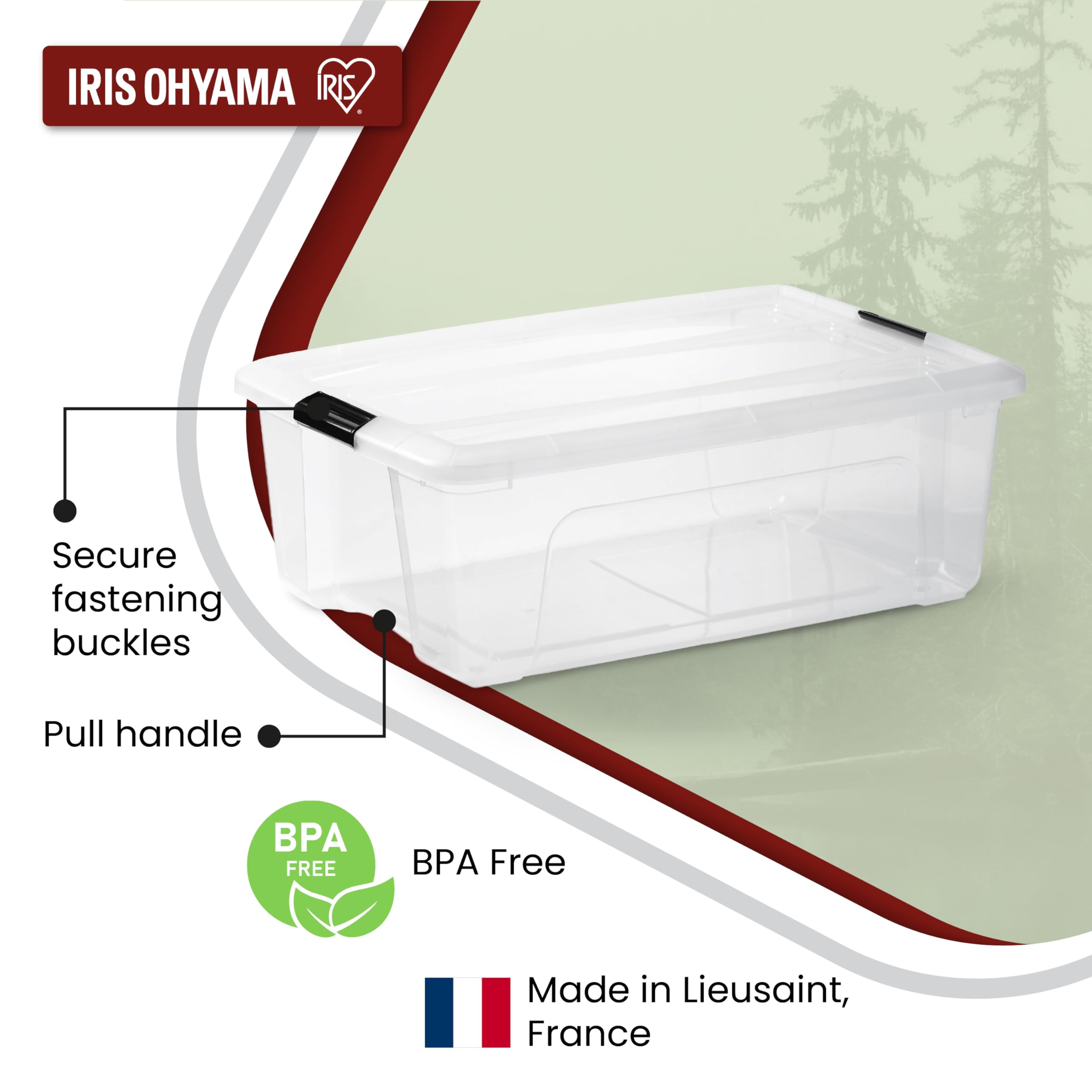Iris Ohyama Aufbewahrungsboxen mit Deckel 30 L – Bild 3