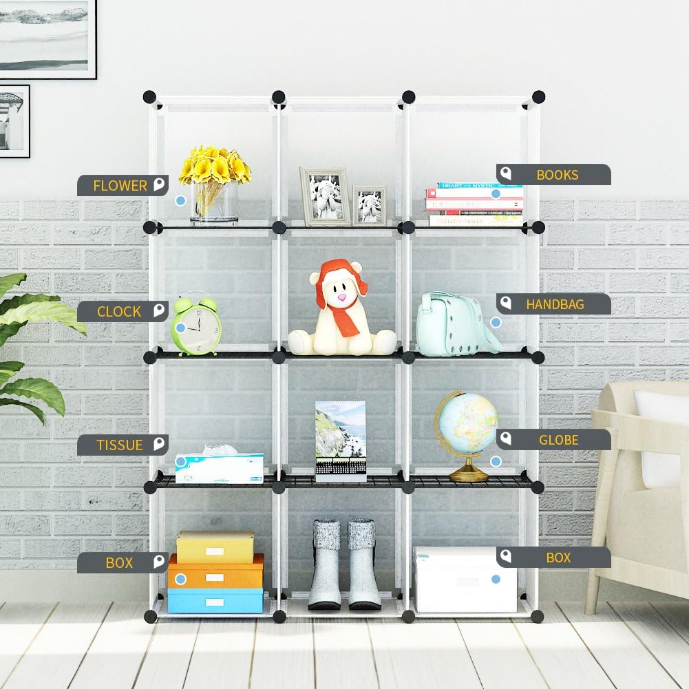 KOUSI Portable Storage Cubes 14"x14" Cube (12 Cubes