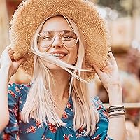 Vista 4 de 20 lazos para el cabello bohemios, pulseras para cabello grueso o fino, 4 estilos bohemios para coletas, lazos para el cabello de 2.36 pulgadas sin