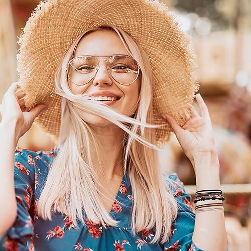 Miniatura 4 de 20 lazos para el cabello bohemios, pulseras para cabello grueso o fino, 4 estilos bohemios para coletas, lazos para el cabello de 2.36 pulgadas sin