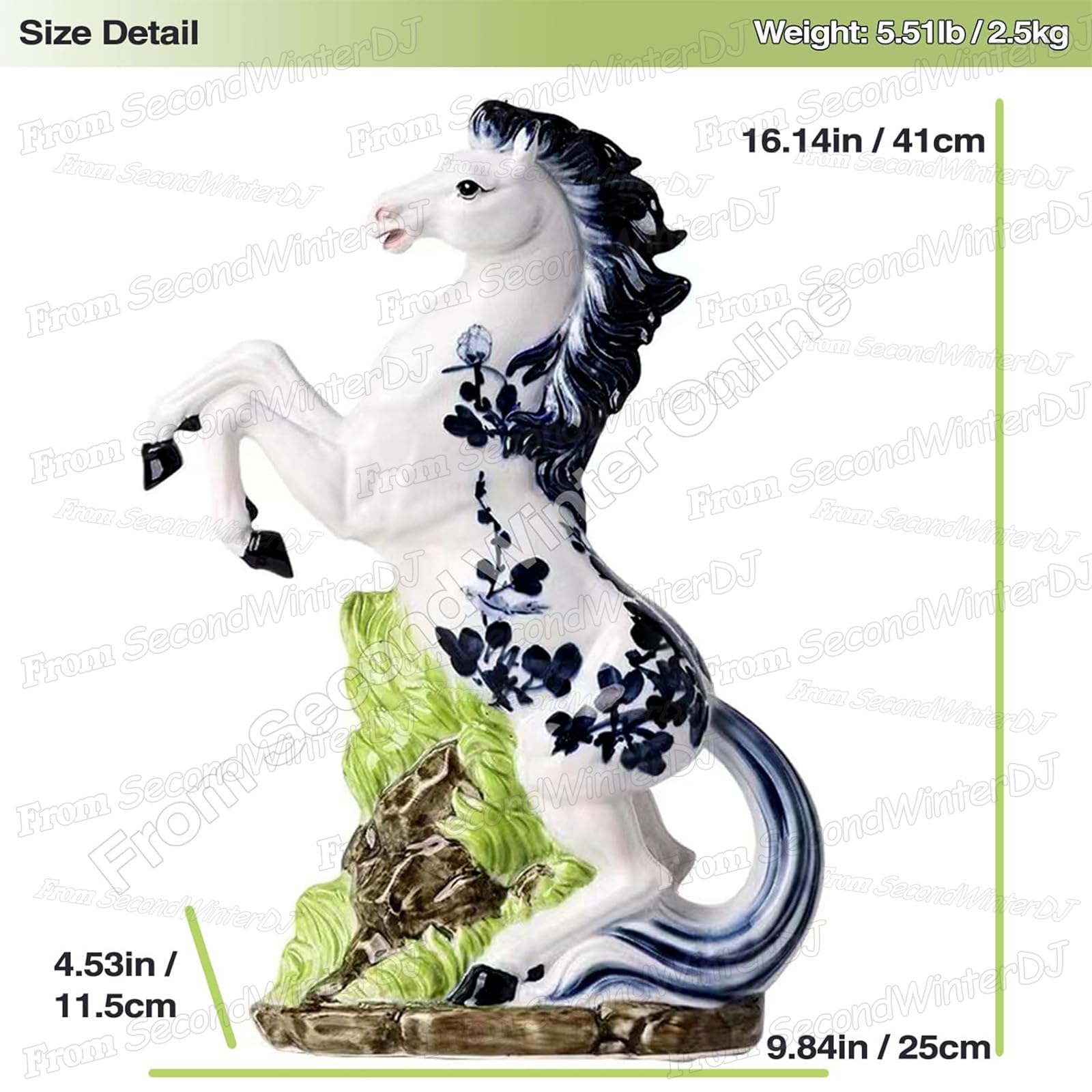 Amazon.com: SecondWinterDJ Porcelain Horse Statue Ceramics Horses