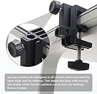 Vista 2 de OriGlam Abrazadera de escritorio, soporte de plástico, soporte de base de abrazadera en C, abrazadera de montaje de mesa, soporte de montaje de luz