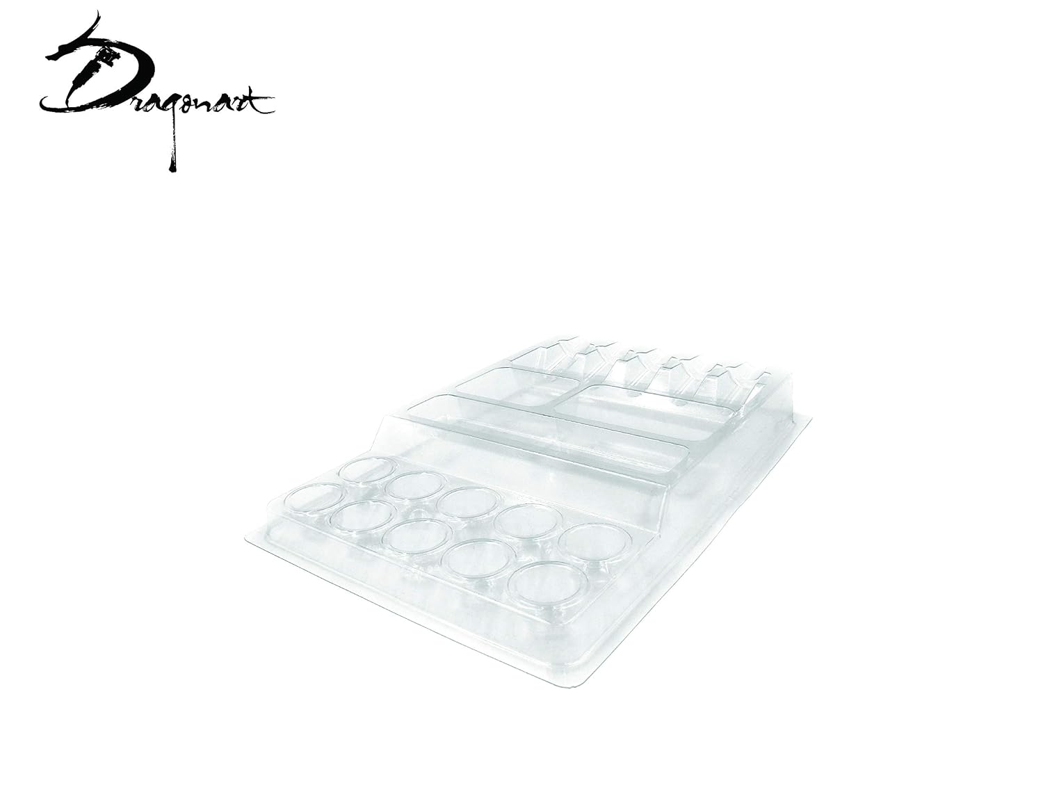 Dragon Art 25pcs Plastic Disposable Ink Cup Tray Pigment Rack Holder Tray Tattoo Accessories (Clear)