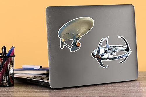Miniatura 5 de Star Trek Ships - Paquete de calcomanías grandes de vinilo troquelado, paquete variado de calcomanías grandes de lujo, para laptop, botella de agua,