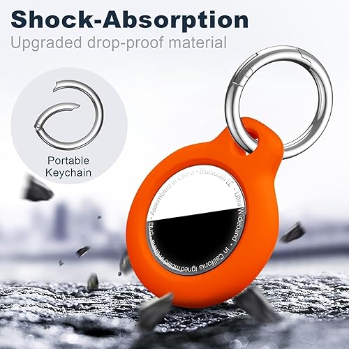 Miniatura 116 de Funda para AirTag con llavero, a prueba de golpes y antiarañazos, accesorios para localizadores GPS, para bolsos y maletas, transparente F5-Clear