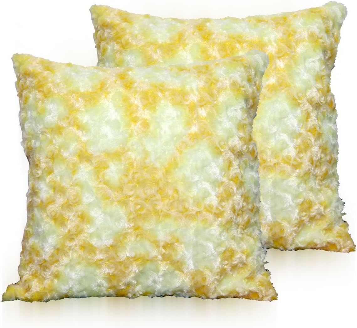 Rudra®Set of 2 Home Decor Print 16" x 16" Cushion Pillow Covers - Perfect for Beds & Sofas/Self Print Throw Pillow Cover Cushion Case CHRISTMAS GIFT