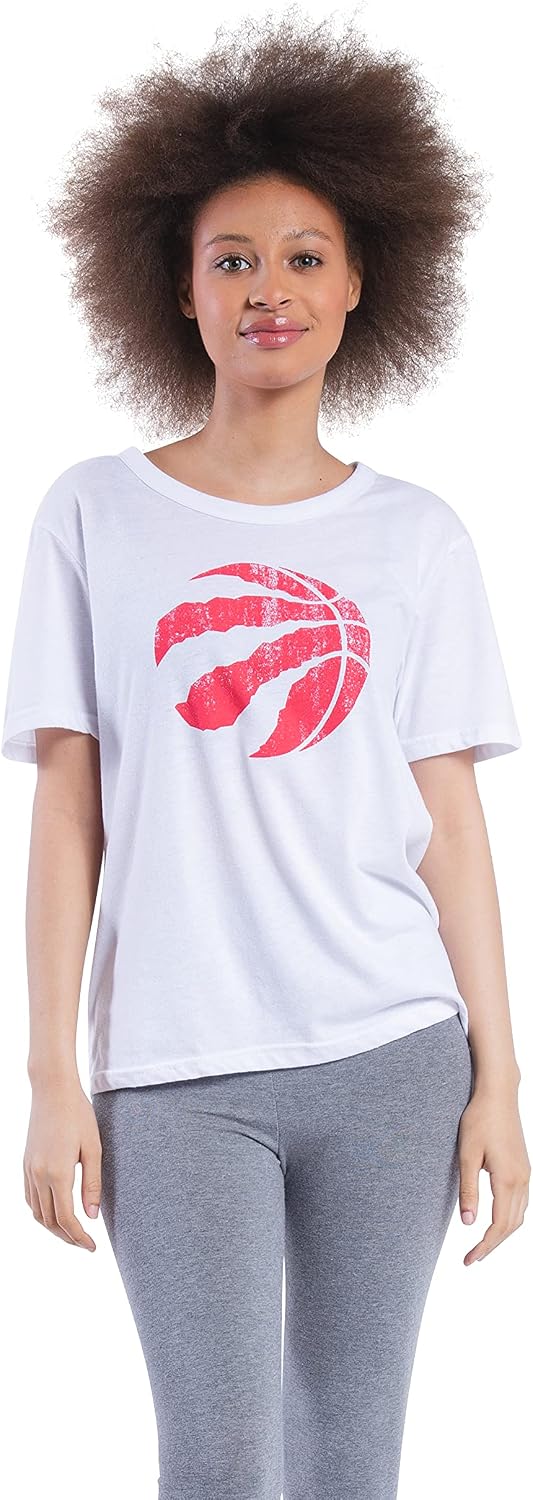 Ultra Game Women's NBA Official Soft Vintage Distressed Graphics T-Shirt