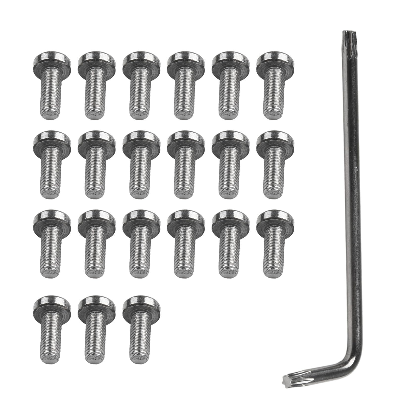 Kit de accesorios de acero plateado para Xiaomi M365 Pro scooter eléctrico, cubierta inferior de batería, 21 tornillos M3 con llave