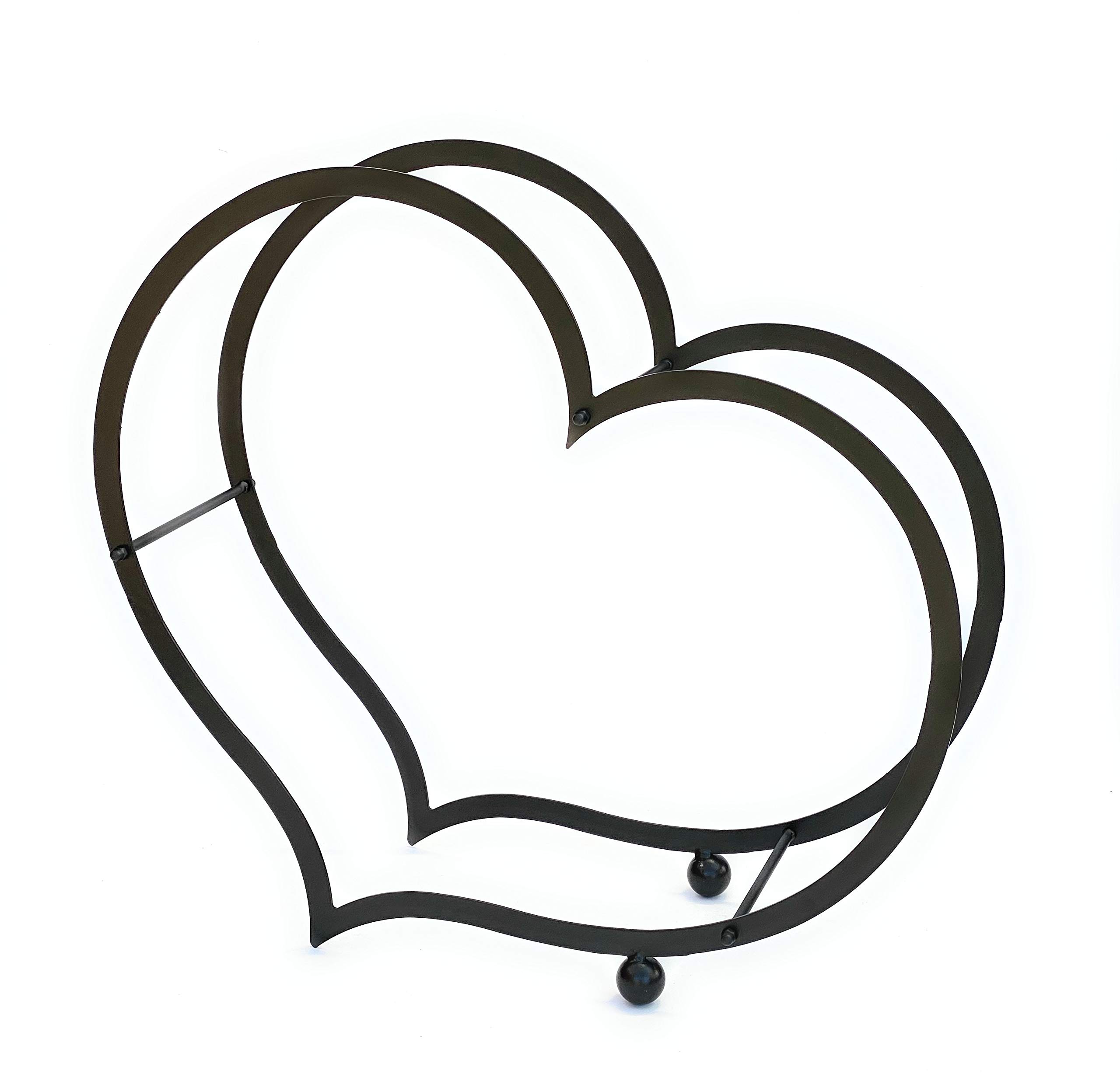 DanDiBo Kaminholzregal Innen Metall Herz Kaminholzständer 64 cm 181134 Holzkorb Kaminholzhalter Feuerholzhalter