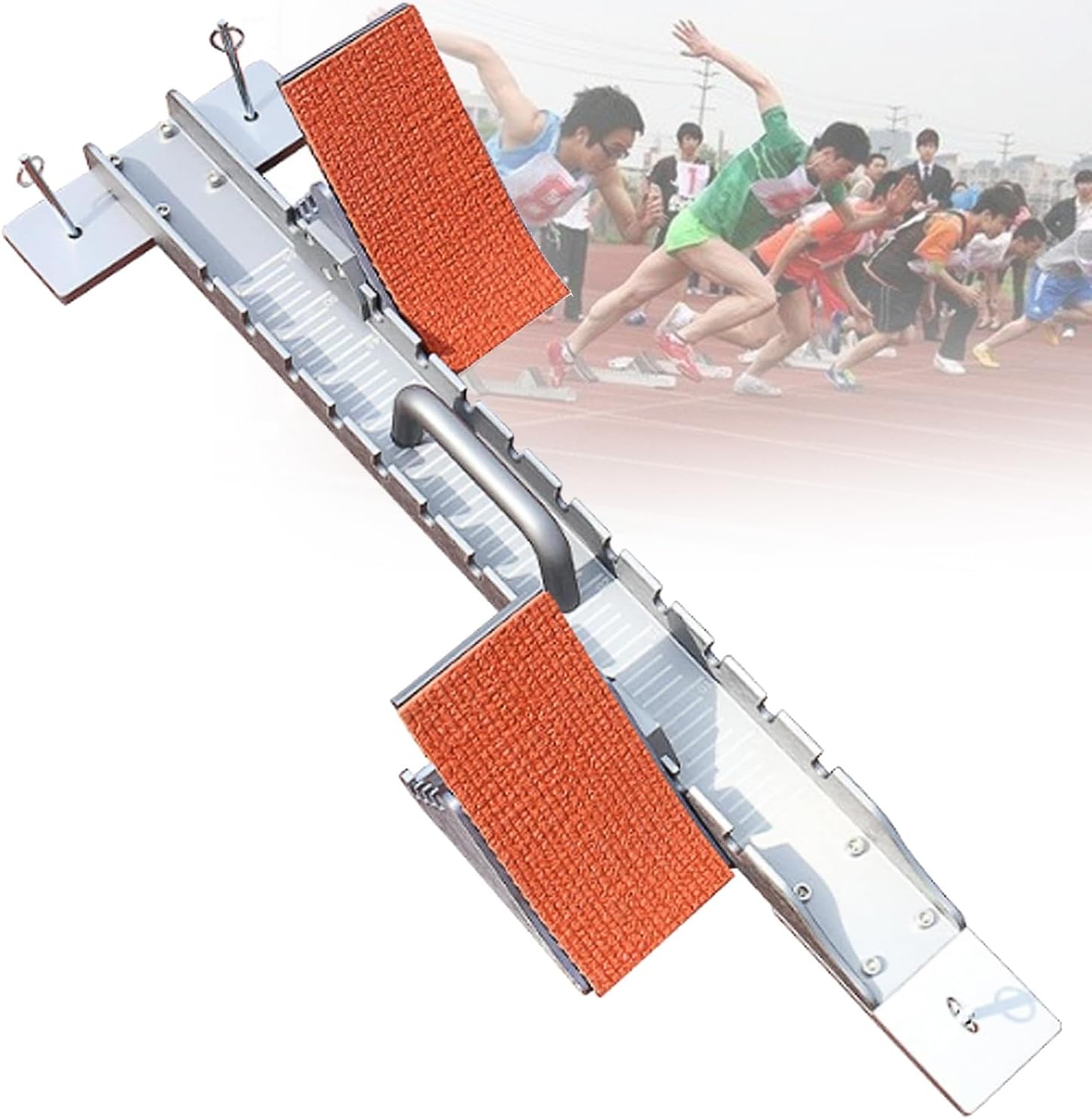 Adjustable Athletics Starting Block for Sprinters, Enhancing Competition Starts with Aluminum Alloy, Suitable for Plastic Runway and Tracks
