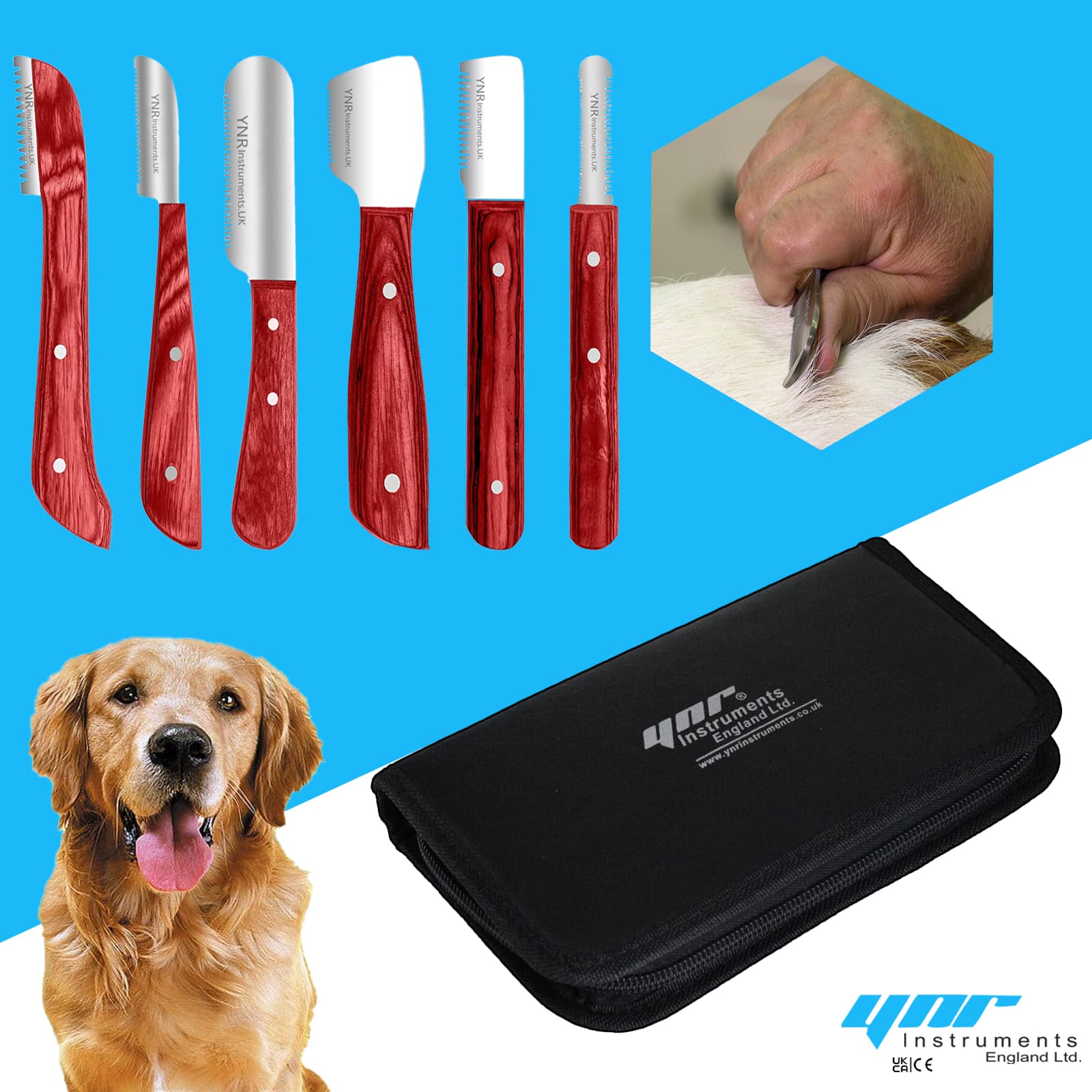 Haustier-Abisoliermesser, Fellpflege-Werkzeug, Kamm für Haustiere, Hunde und Katzen, Rot