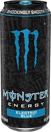 Monster Energy Electric Blue, Energy Drink, 16 Ounce (Pack of 15)