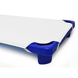 American Baby Company 2 Pack Cotton-Polyester Blend Cot Sheets for Daycare Standard Size 23 x 51 - Soft & Breathable Cot Sheets for Daycare and Preschool, White