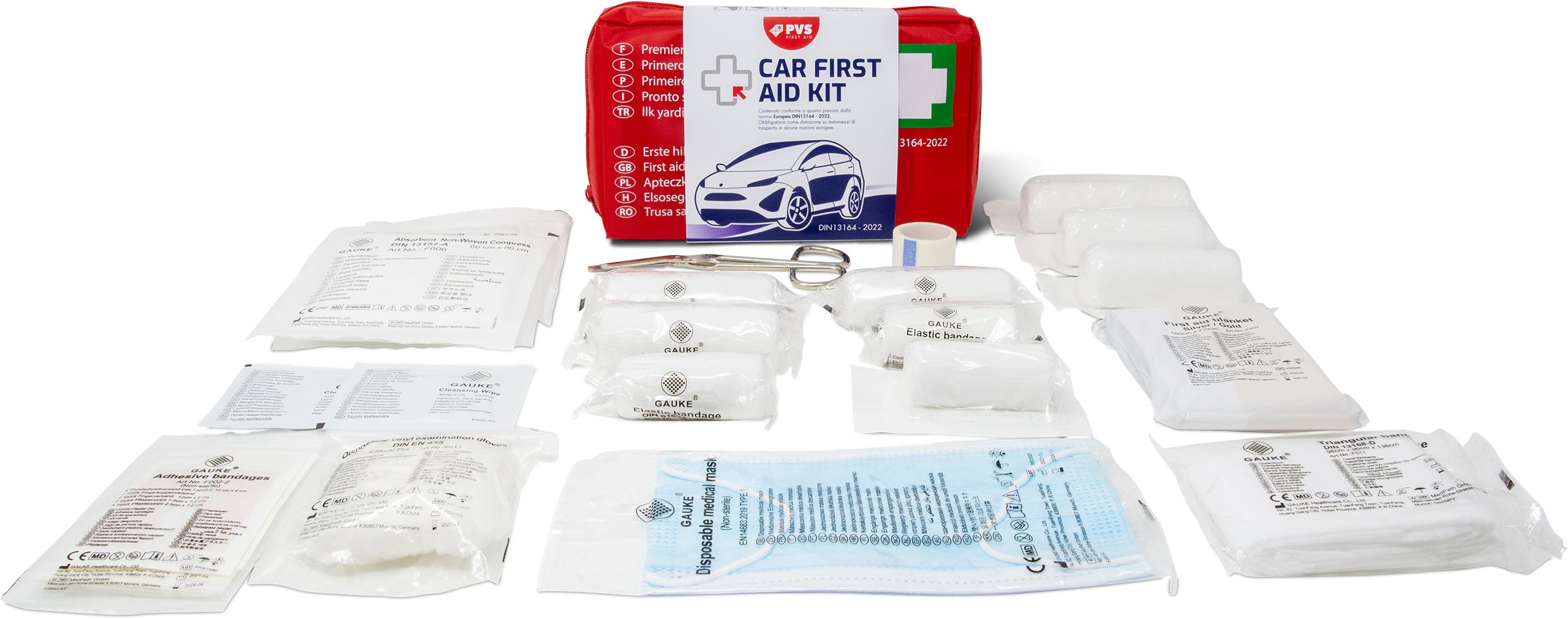 Borsetta di Pronto Soccorso per auto norma DIN 13164 EUROKIT B 2022