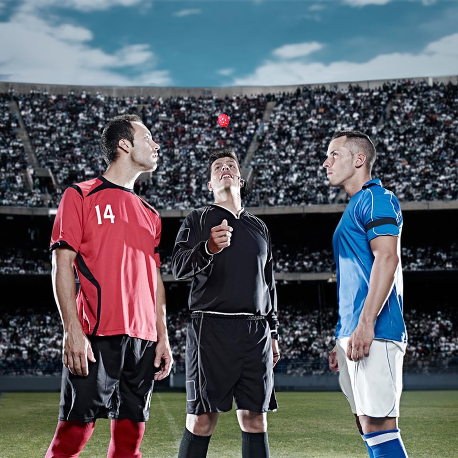 Kit Arbitro Calcio 5 In 1 - Fischietto Metallo, Cartellini Rosso/Giallo, Moneta E Fasce Capitano | Per Partite E Allenamenti - Foto 1