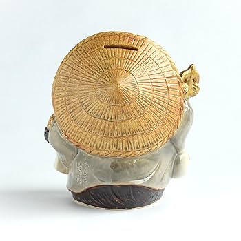 信楽焼 信楽焼 たぬき Re Tanuki 15cm 5寸 ヤマ庄陶器【狸 置物 陶器
