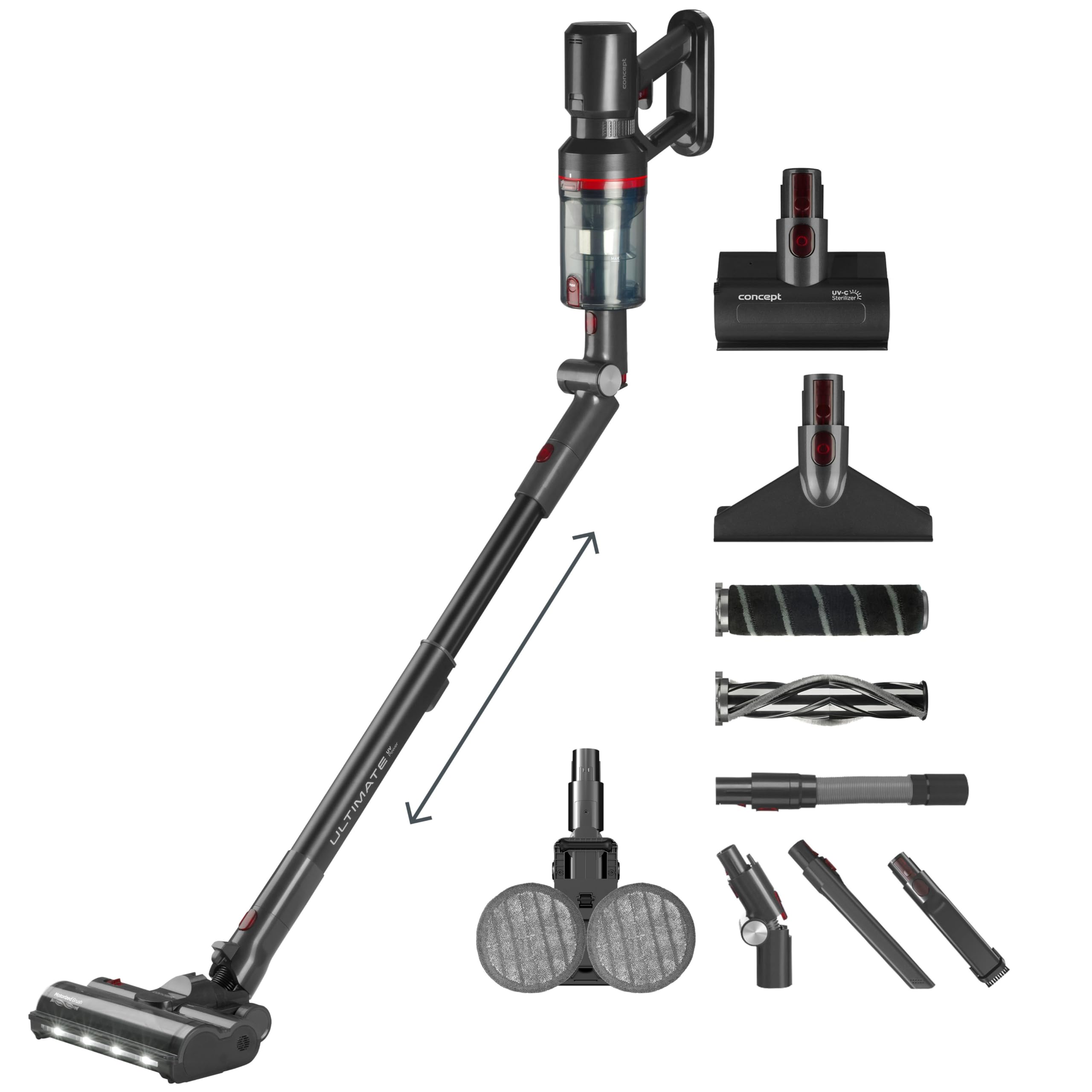Concept VP6260, odkurzacz pionowy, czarny, 470 ml