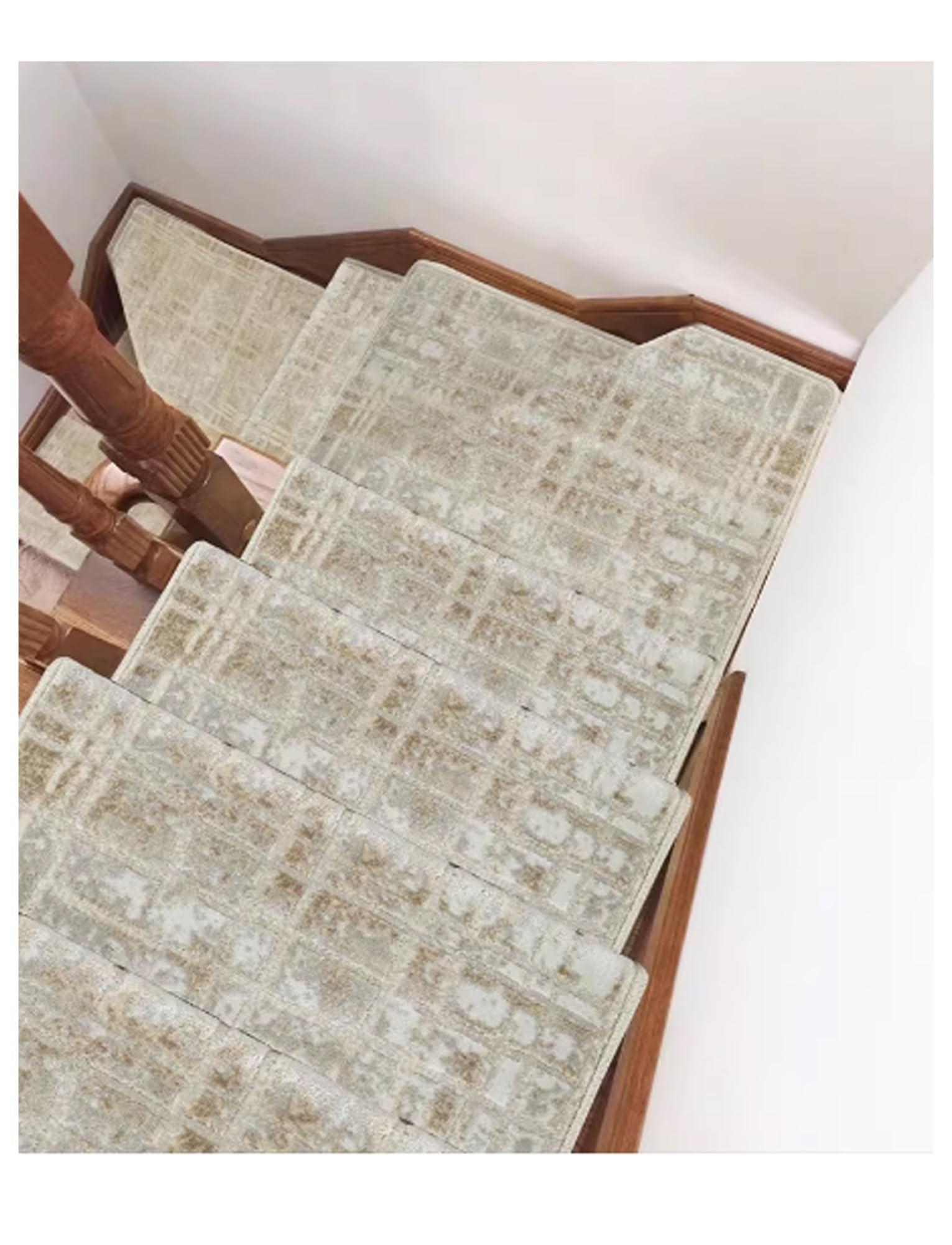 YDHSIKK Carpet Stair Treads, 1PC Stair Treads Self-Adhesive Polyester Carpet for Wooden Steps 65/75/80x24cm(Size1,2.5x0.8ft/750x240mm)