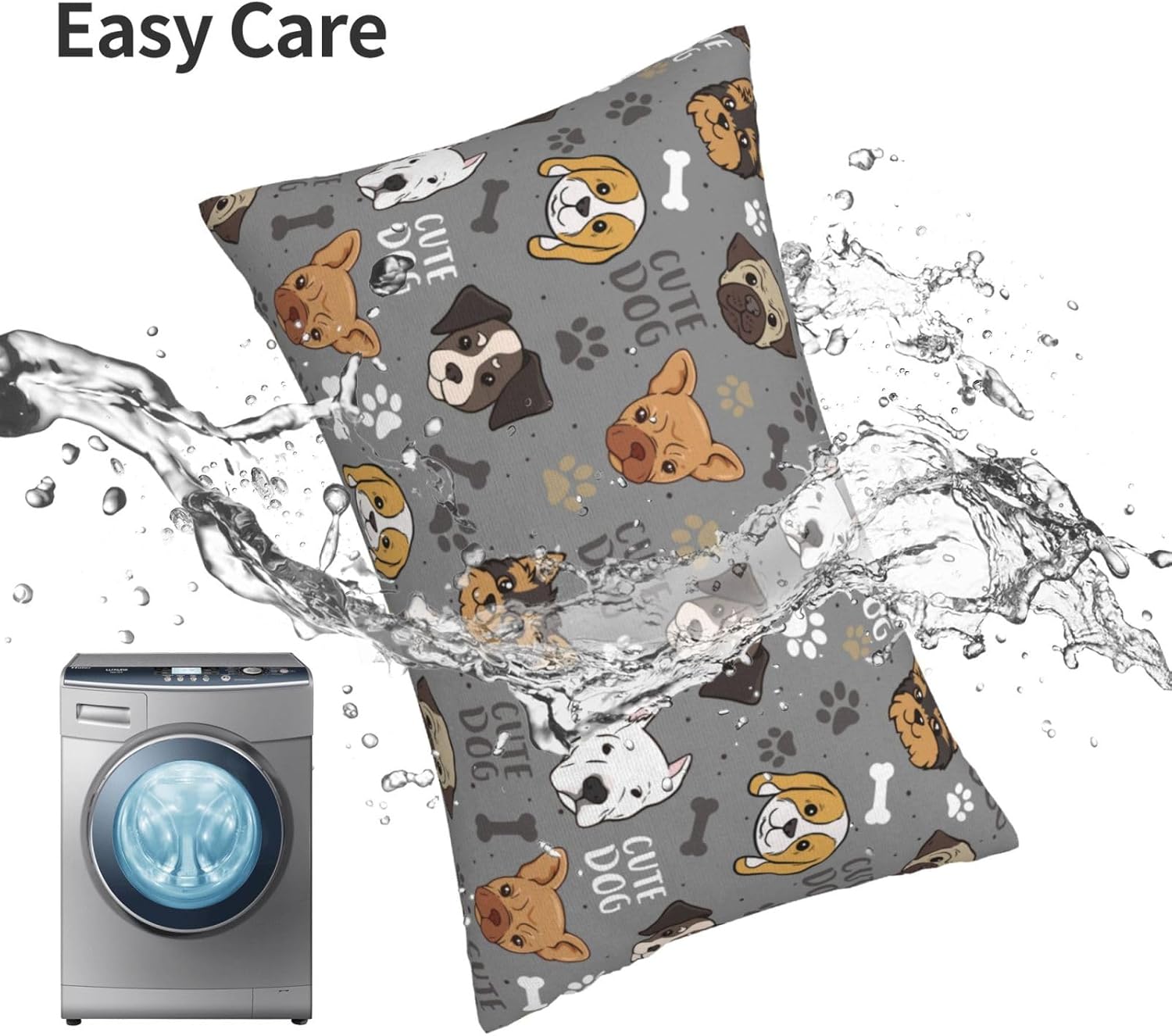 Pillow Cases Pillow Covers Standard Size Cute Dog Pillow case Pillow Protector, Soft,with Zipper Pillow case 20"x30" - Image 6