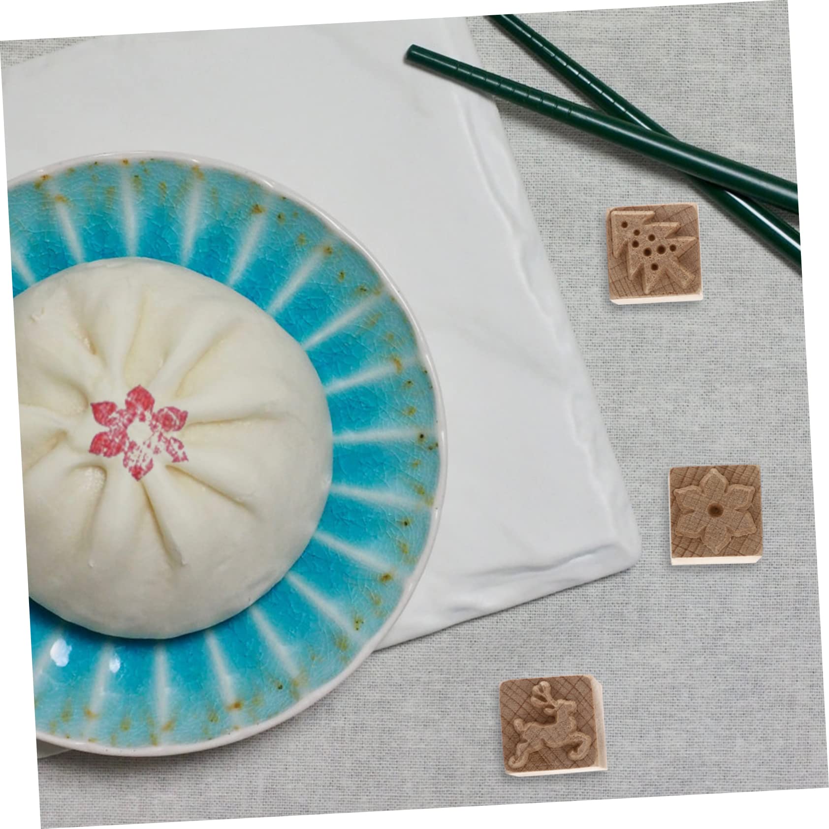 Amosfun 12 Piezas Sello De Pastelería Impresión De Galletas Sello De Galleta 3d Galleta De Arbol De Navidad Estampadora De Pan Sello De La Magdalena Sello De Molde Para Pastel De Haya
