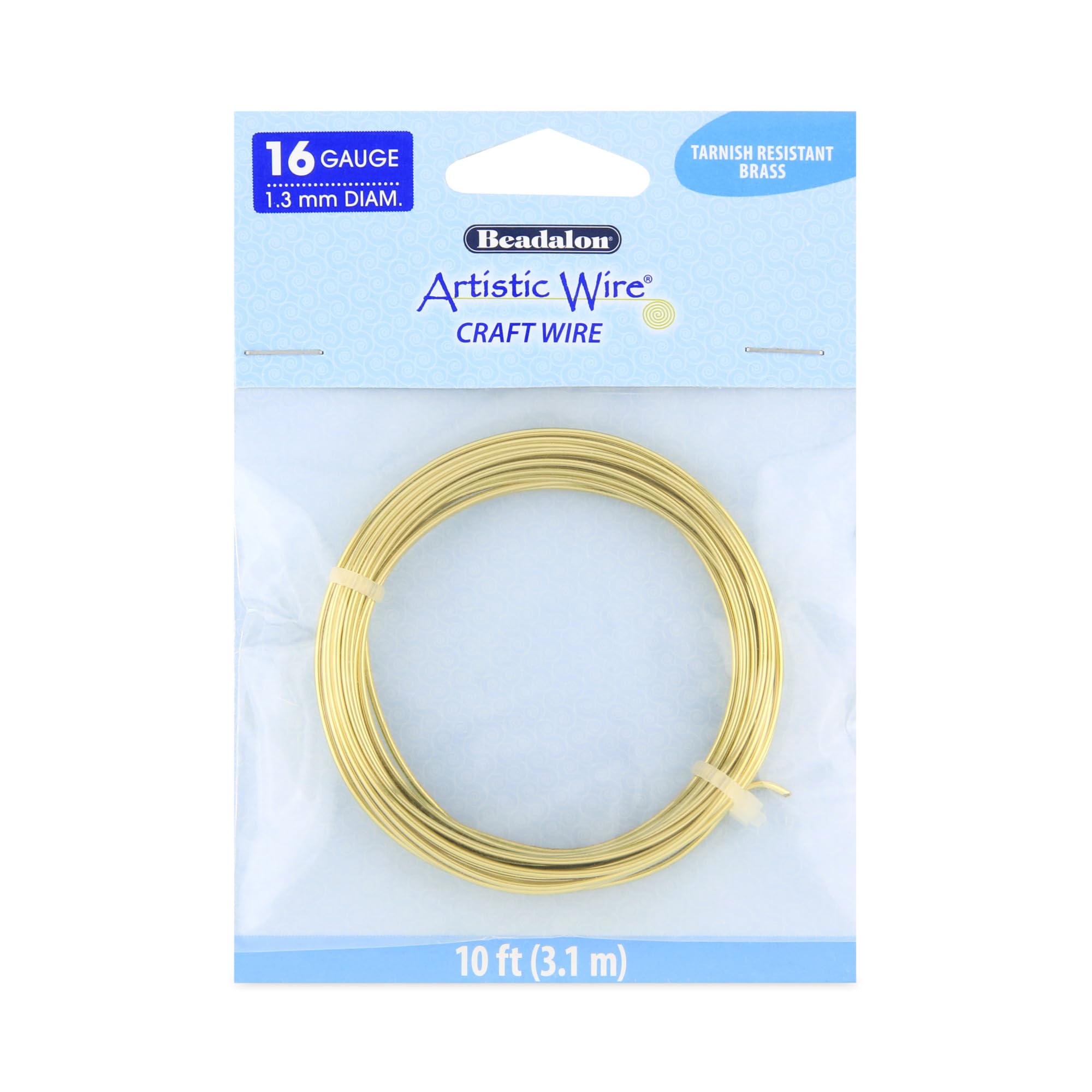 Beadalon Wire Artistic Wire-Non-Tarnish Brass- 16 Gauge, 10