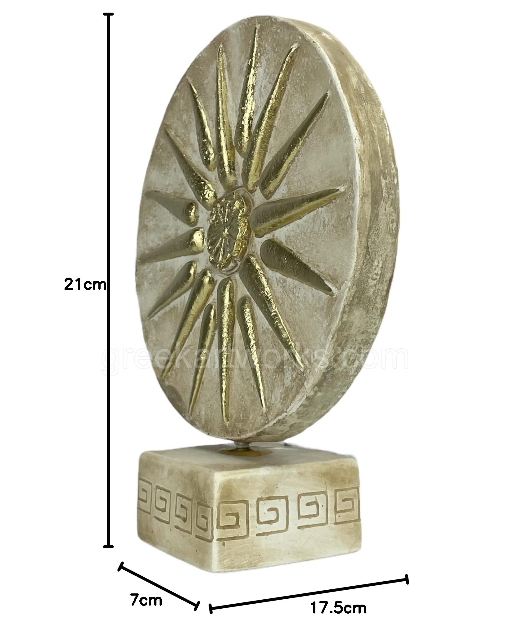 Vergina Soleil Macédonien Étoile et Alexander le grand buste de monnaie en pierre