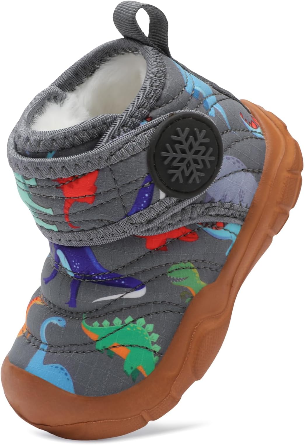 FEETCITY Baby Winter Warm Shoes Cozy Fleece Snow Boots Boys Girls Infant First Walking Shoes Water Resistance Booties