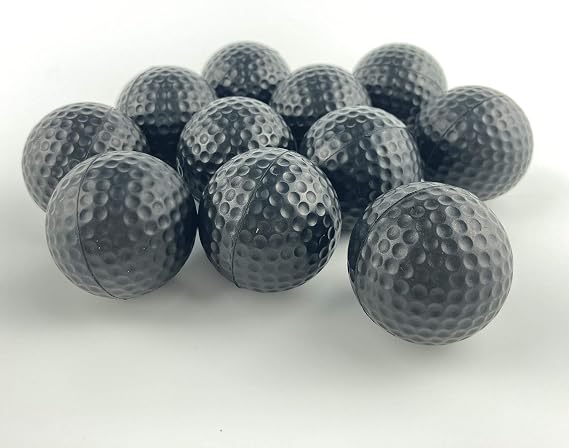 Practice Golf Balls, Foam, Soft for Indoor or Outdoor Training,12 Count Black