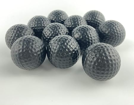 Practice Golf Balls, Foam, Soft for Indoor or Outdoor Training,12 Count Black