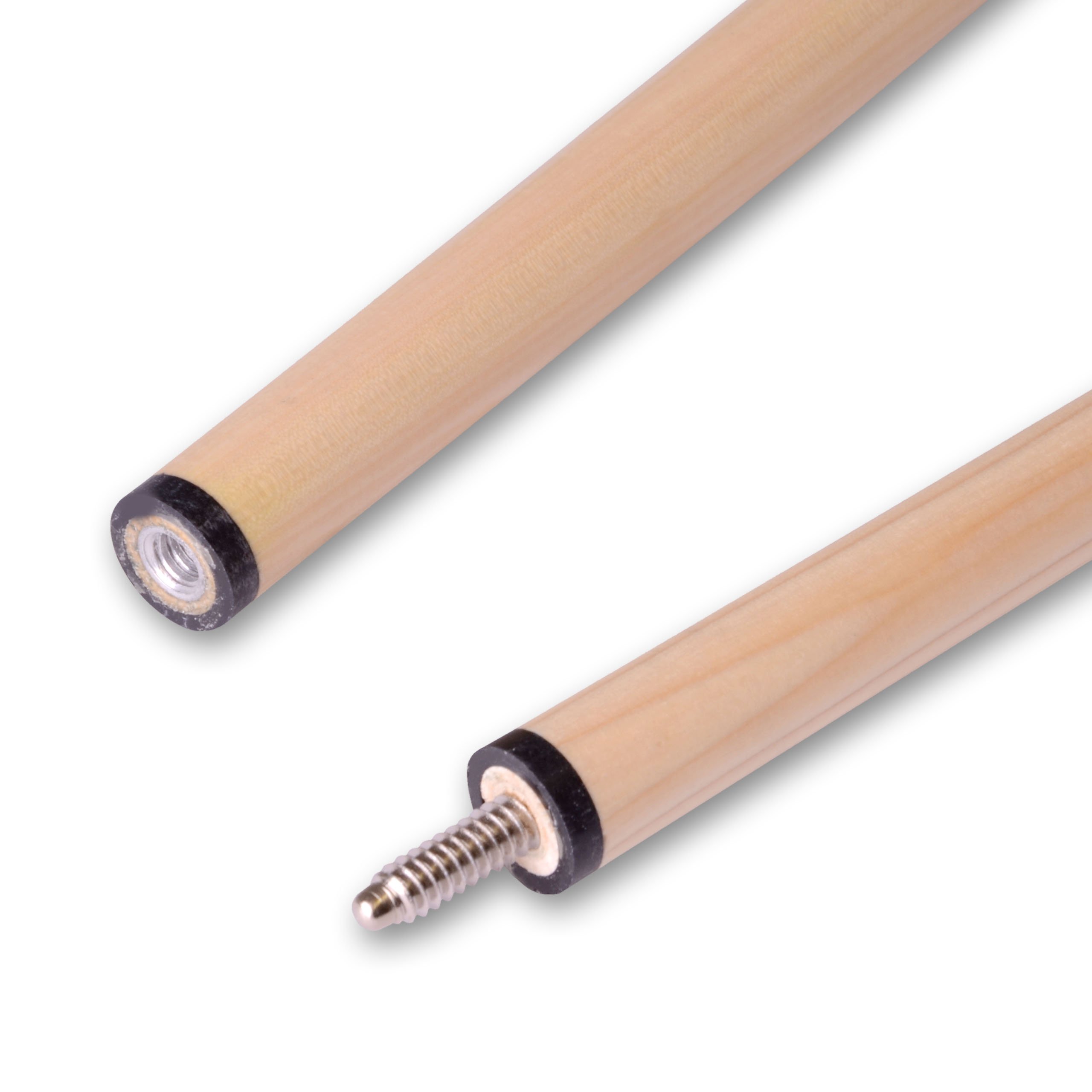 Nexos Trading 2er Set Queues für Billard Snooker Pool aus Holz je 2 teilig ca. 146cm (57 Zoll) mit Gummipuffer und Klebeleder Ø 12mm
