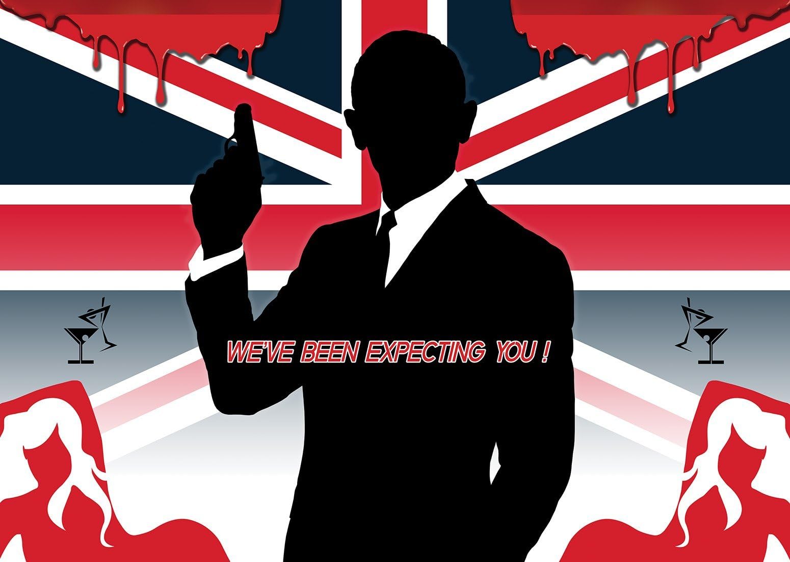 Chicbanners MURDER MYSTERY 007 V7 JAMES BOND BACKGROUND BACKDROP LARGE PRINT 1.5m x 2m MAKES IMPACT
