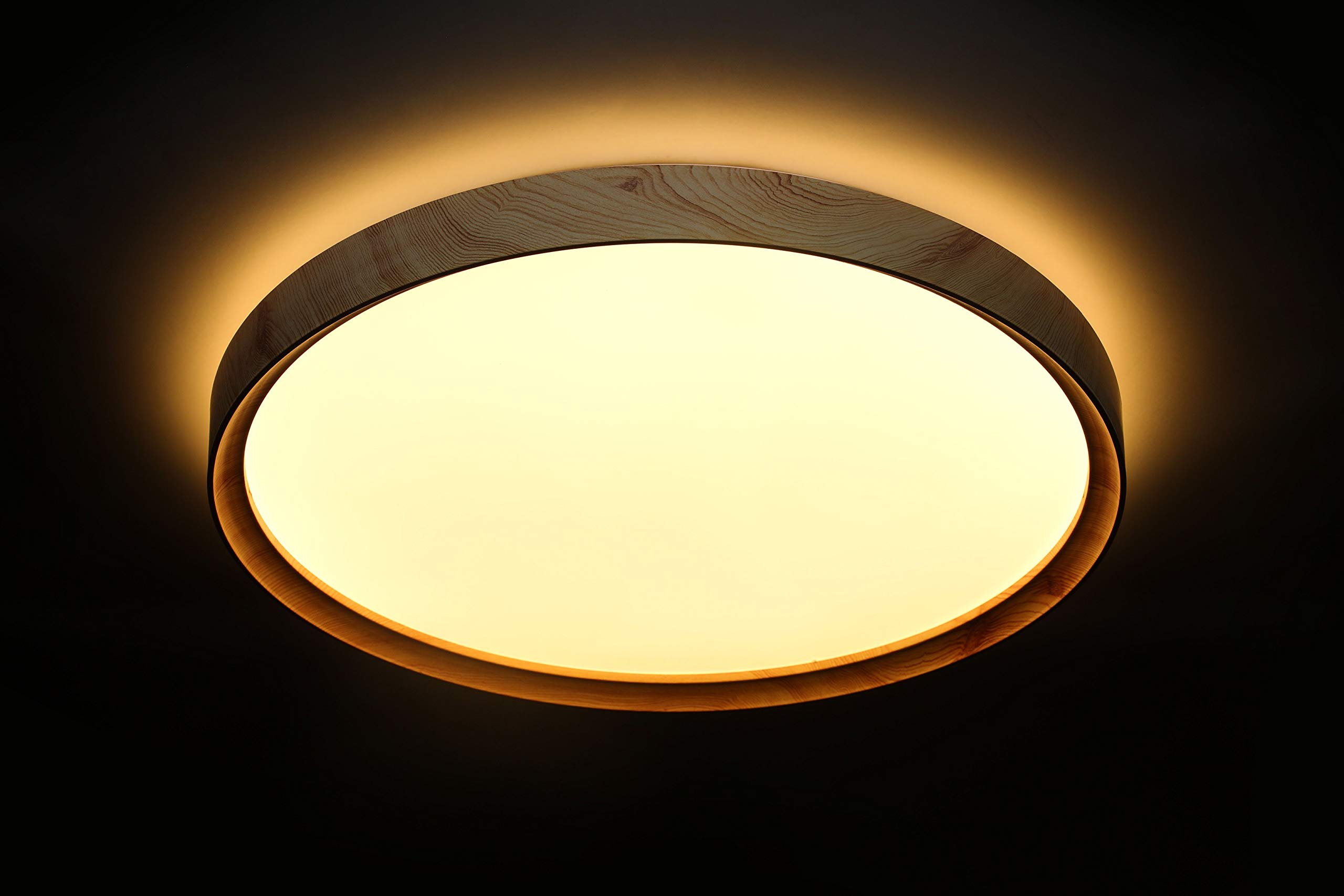 Fbright Led Plafón Led, Marrón
