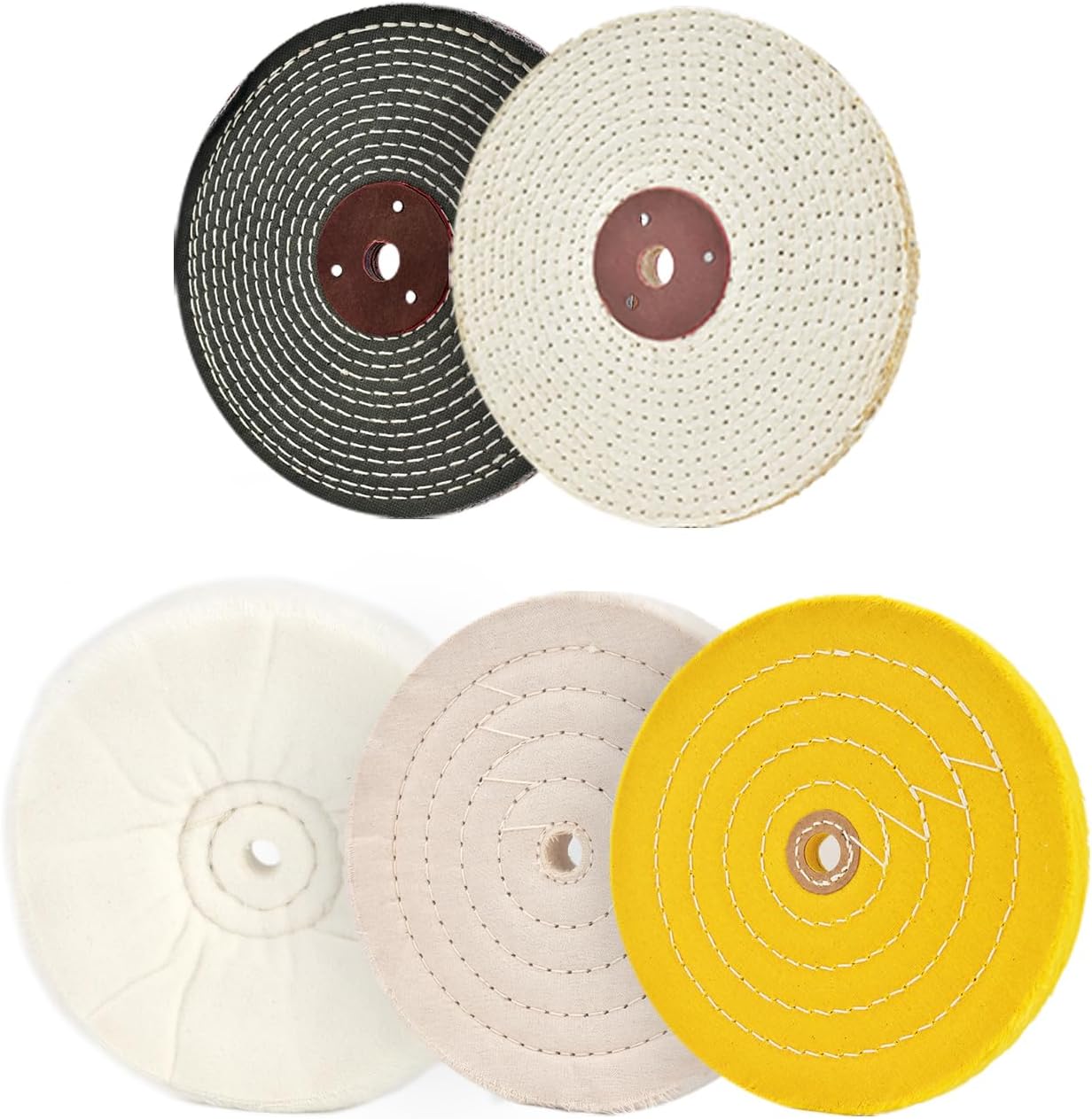 SCOTTCHEN Buffing Polishing Wheel 8" x 5/8" Arbor Soft(60Ply) Fine