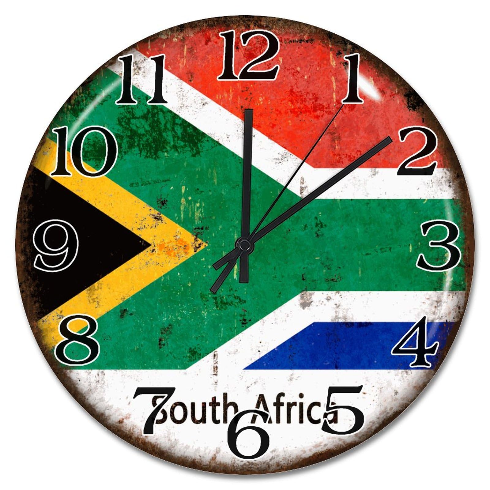 Horloge murale en bois souvenir Afrique du Sud décoration murale rétro