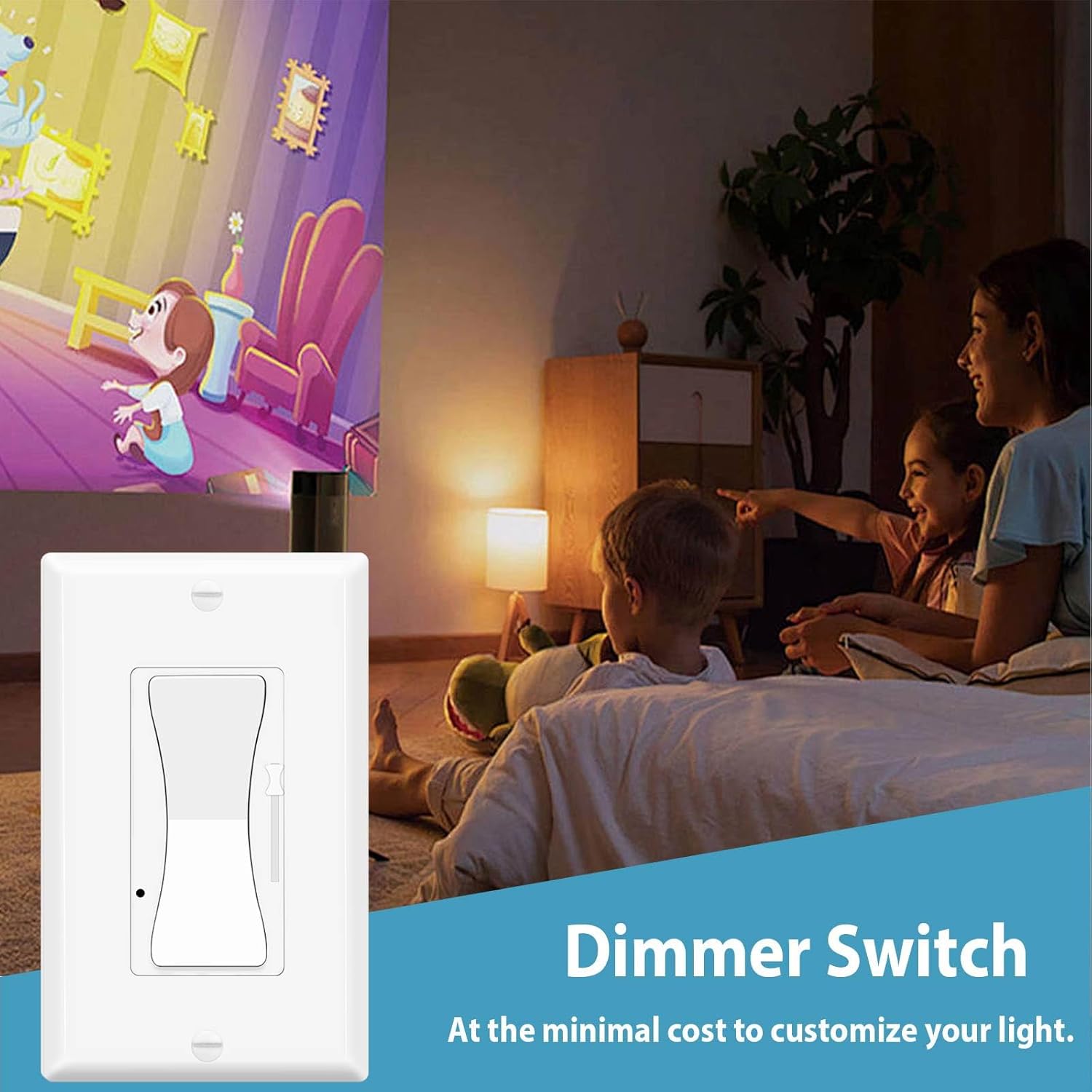 Dimmer Light Switch,Nineleaf 10 Pack 3-Way Dimmer Switch for Dimmable 150W LED and CFL Lights, 600W Halogen and Incandescent,15A 120V, No Neutral Wire Required, Commercial Grade, ETL Listed