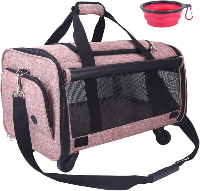 large cat carrier on wheels