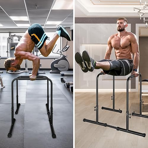 Miniatura 7 de Barra de inmersión ajustable, portátil, funcional, estación de soporte de inmersión para ejercicio, barras paralelas resistentes, equipo de