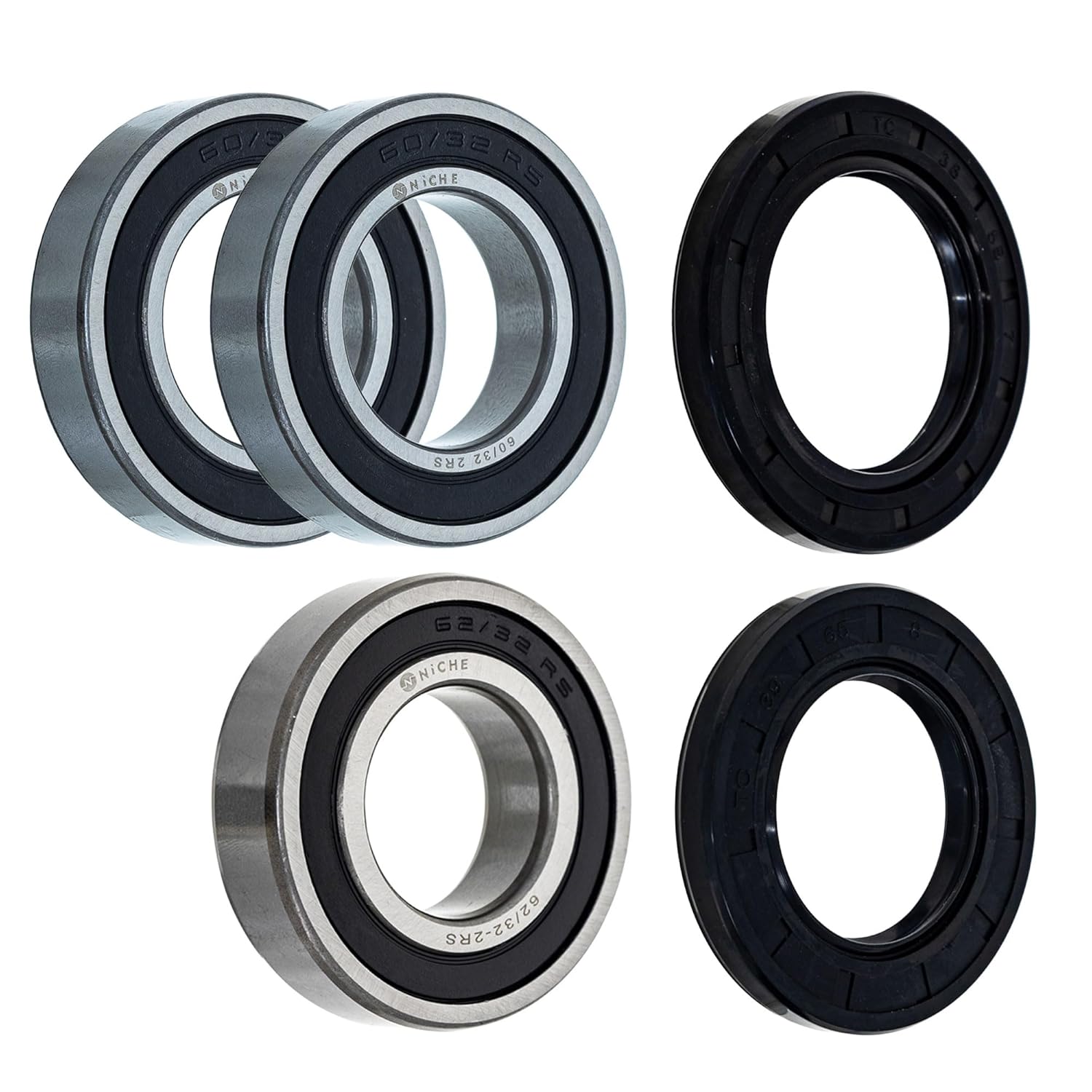 NICHE Wheel Bearing Seal Kit for Suzuki GSXR600 GSXR750 TL1000S GSX1300R Hayabusa 32-2RS 60-2RS 62-2RS