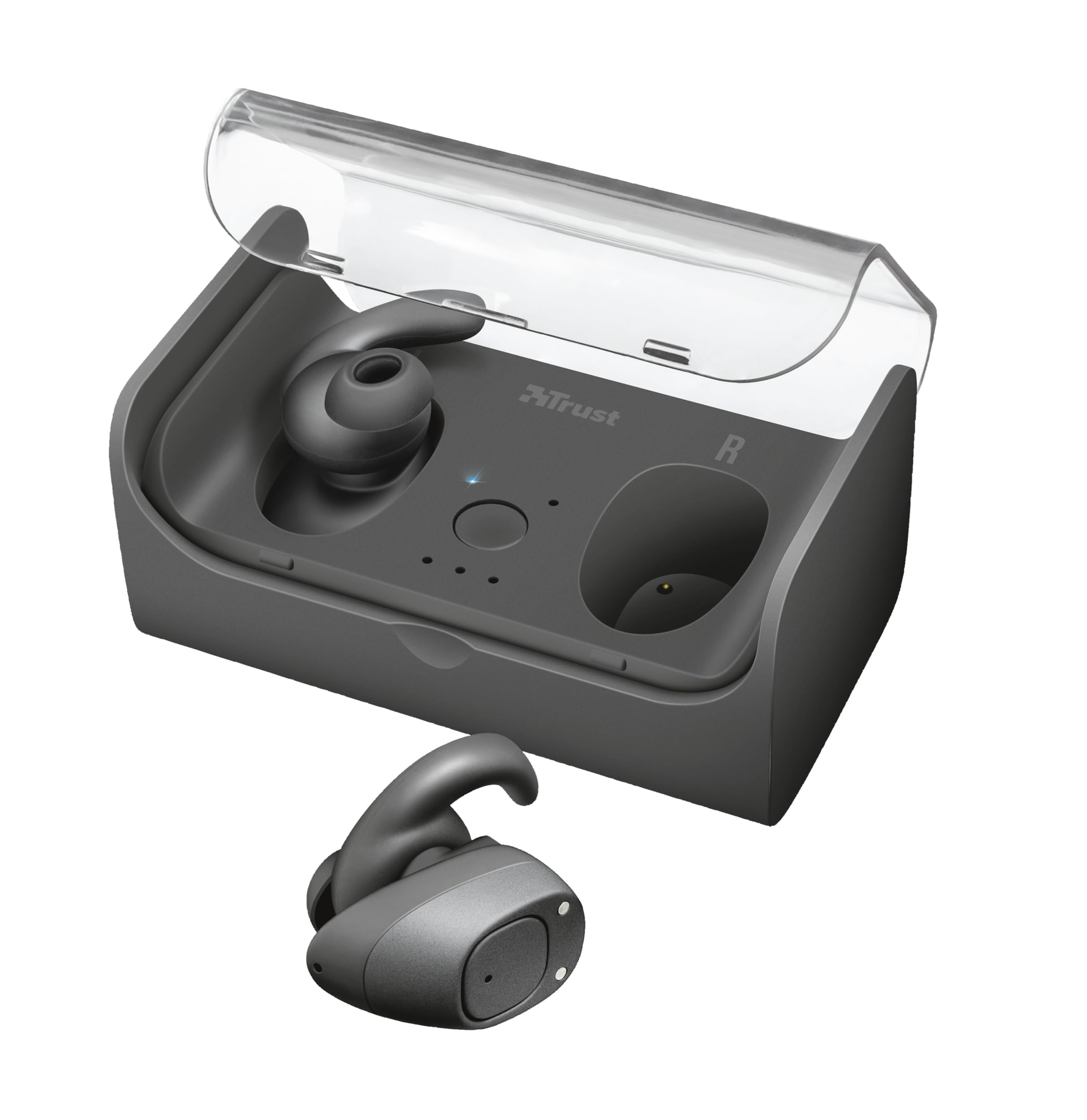 Trust 22161 Urban Duet True Wireless Bluetooth Earbuds, Black