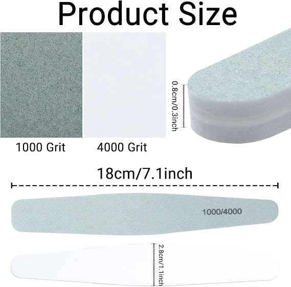 1000/4000 Grit Nail Buffing Block Professional Nail Buffer Fingernail Files