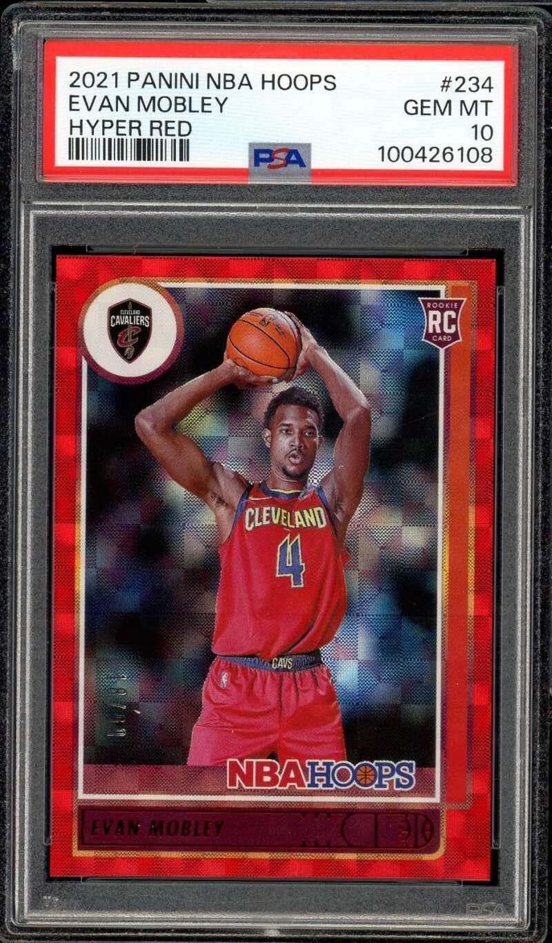 Evan Mobley Rookie Card 2021-22 Panini NBA Hoops Hyper (pop 7) #234 PSA 10 - Basketball Slabbed Rookie Cards