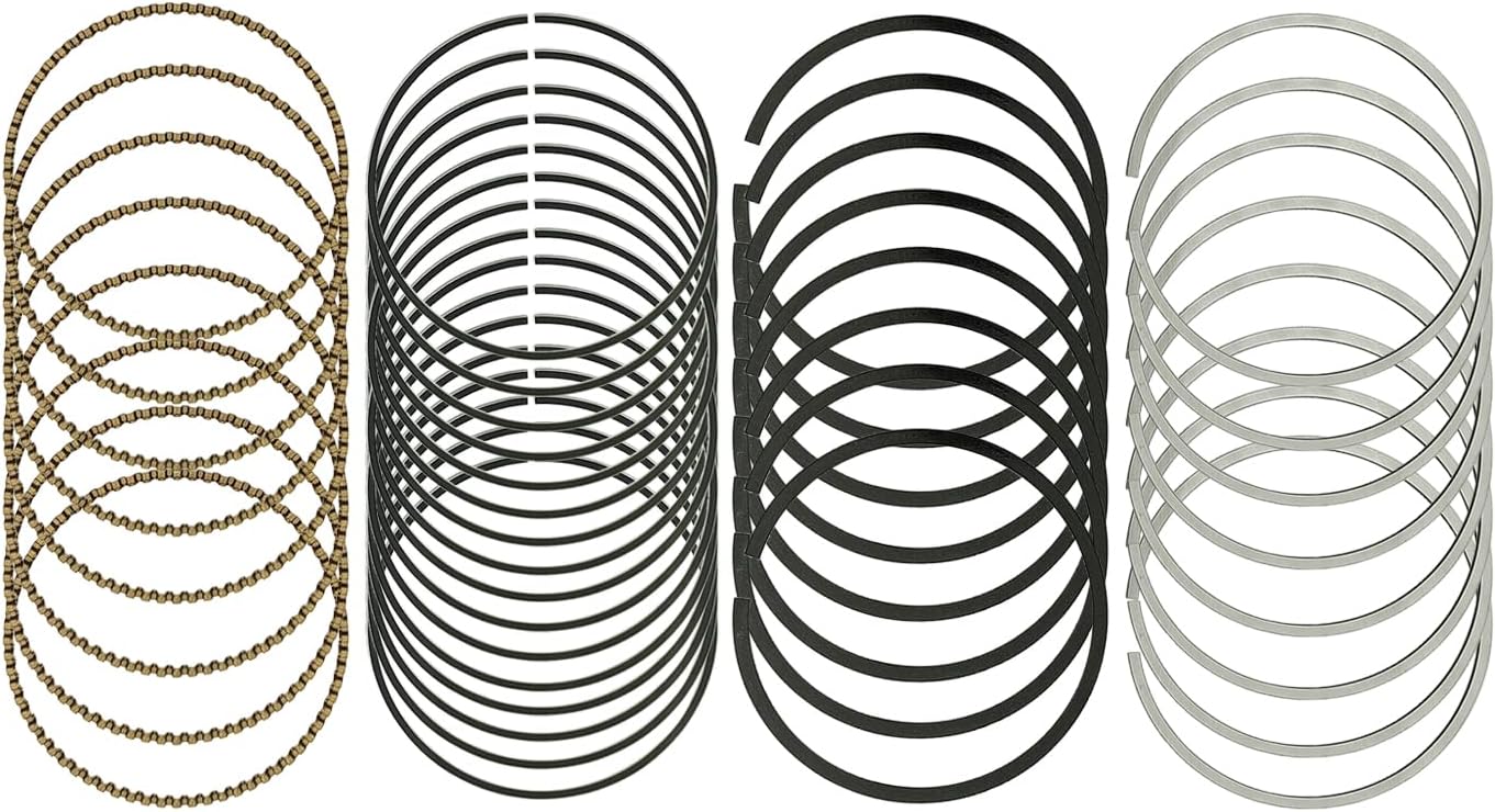 STD Piston Ring Set, 41859CP Replacement Piston Rings Compatible with Chevy/with GMC 4.8L 5.3L LS Engines 1999-2016