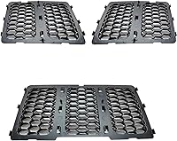 Vista 5 de Rejilla delantera de malla tipo panal Compatible con Jeep Grand Cherokee 2014 2015 2016