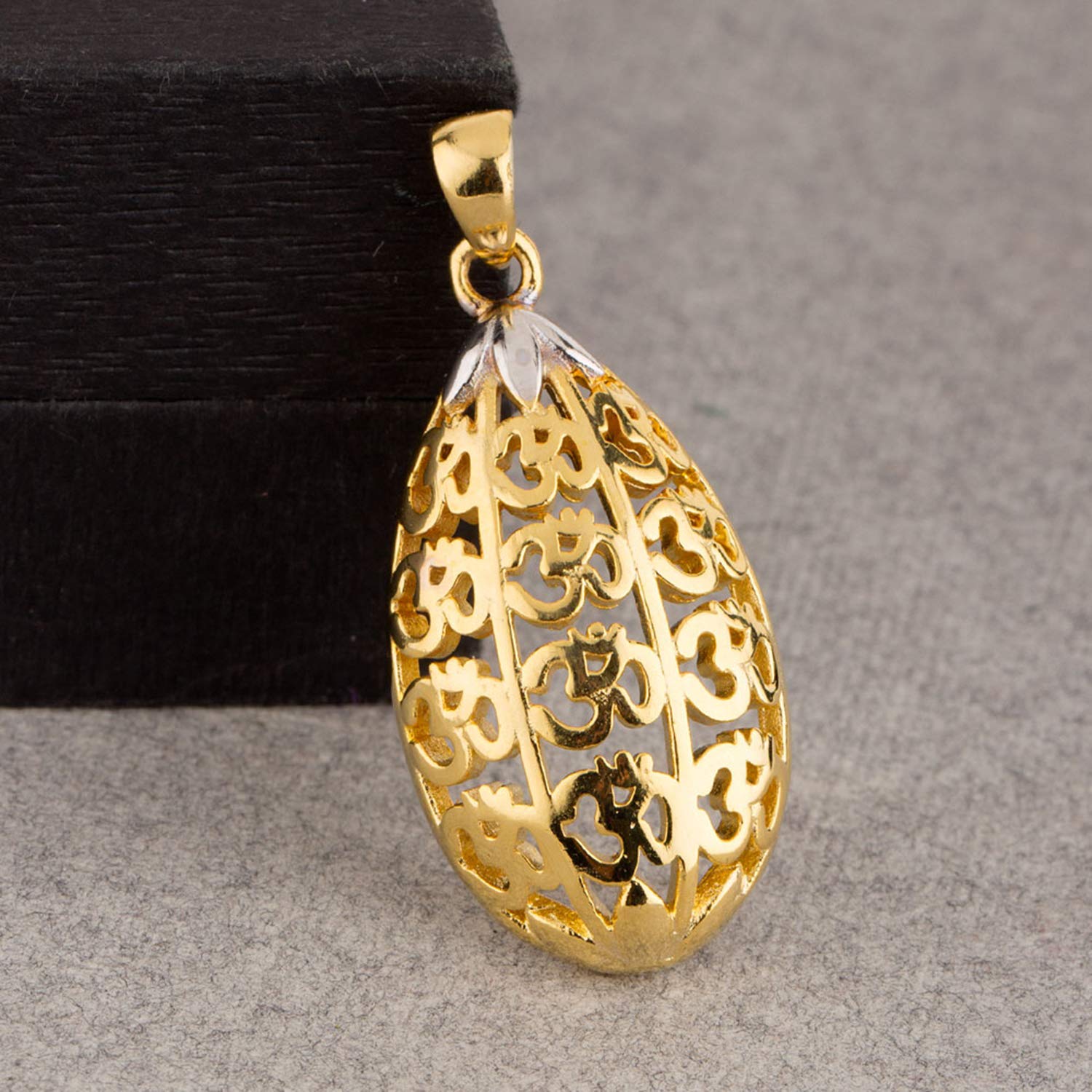Spiritual OM Tear-Drop Pendant Necklace