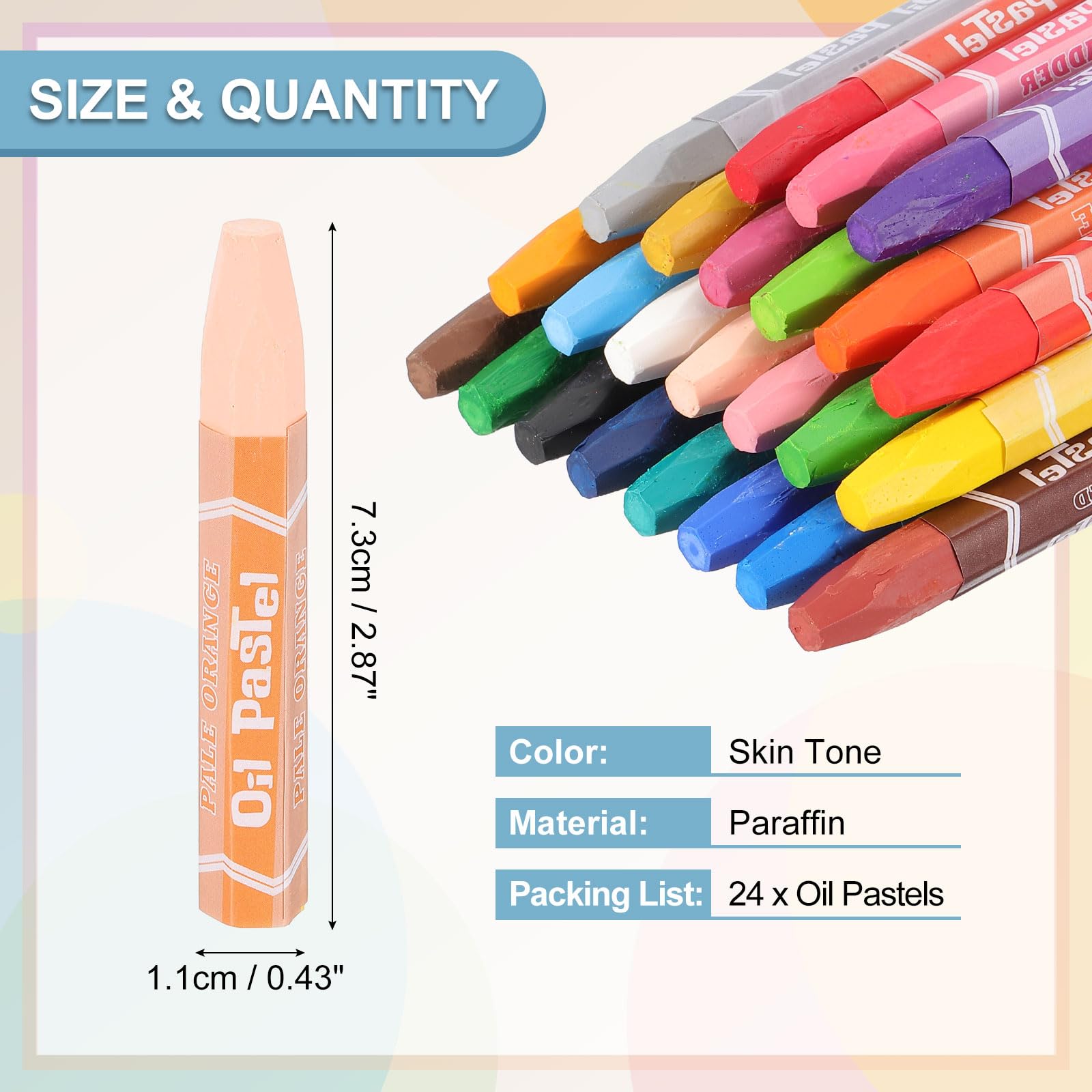 PATIKIL Skin Tone Oil Pastels - Image 2
