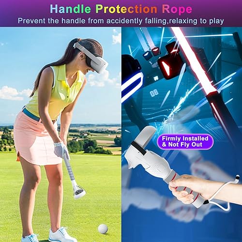 Miniatura 8 de Saqico Head Strap & 2 in 1 Long Arms & Handle Attachments Compatible with Oculus Quest 2 & Hand Controllers