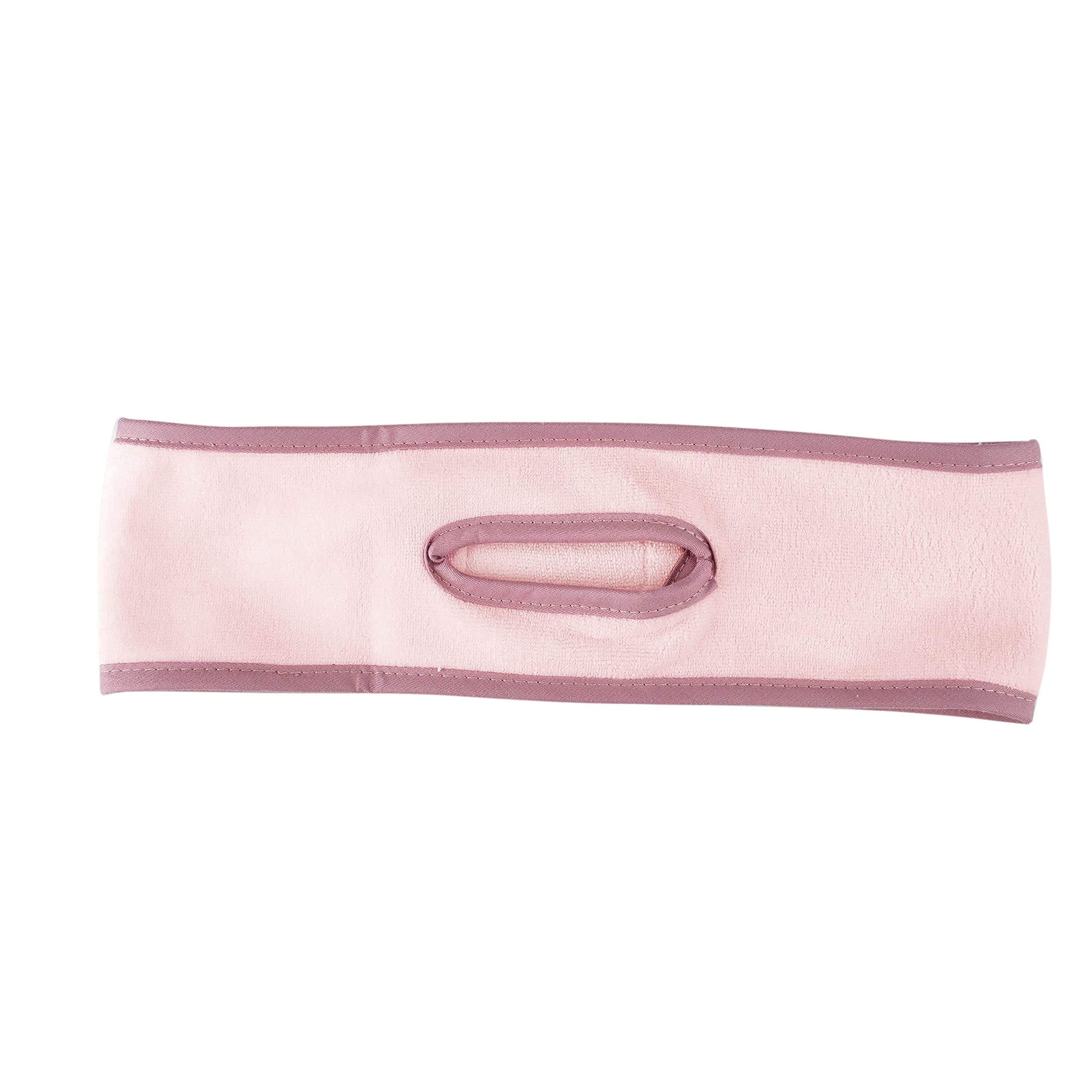 Kitsch Spa Headbands for Women- Makeup Headband, Headband for Washing Face and Facial Headband with Ponytail, Skincare Headband, Hair Band (Blush) 4