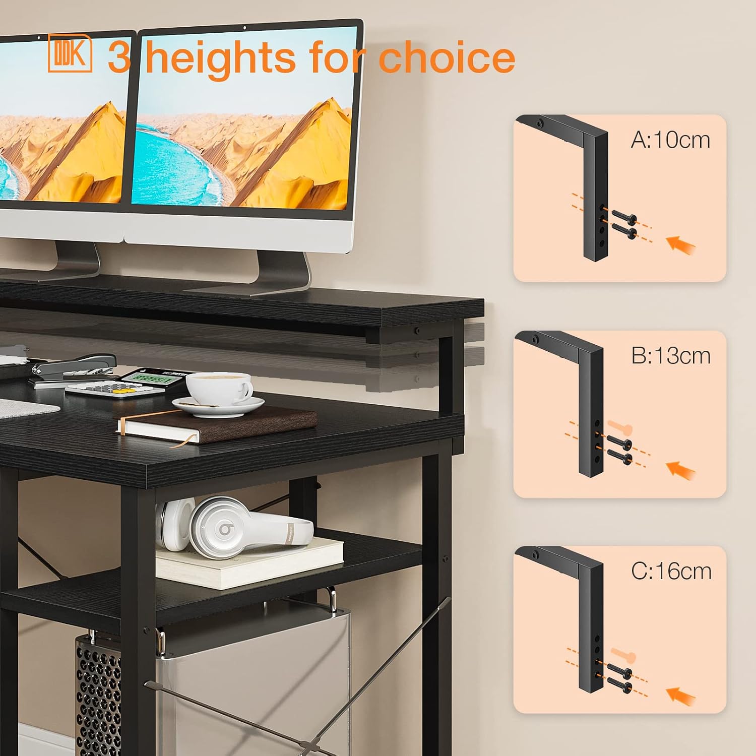 Monitor Stand Height Adjustment Options